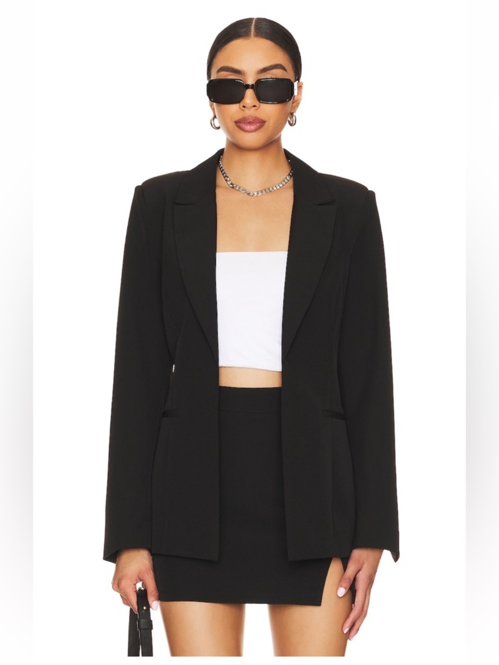 SNDYS Fern Black Blazer Jacket Size XS